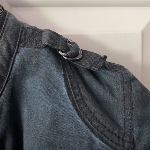 New without tags navy coat light denim like material - Picture 3 of 6